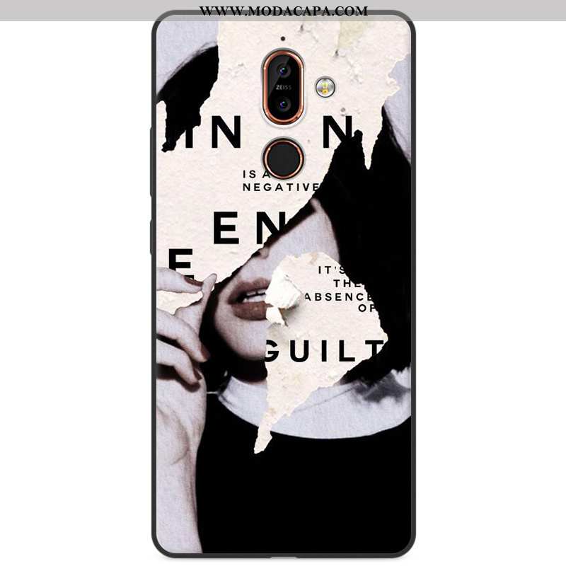 Capa Nokia 7 Plus Desenho Animado Silicone Cases Cola Protetoras Completa Capas Promoção