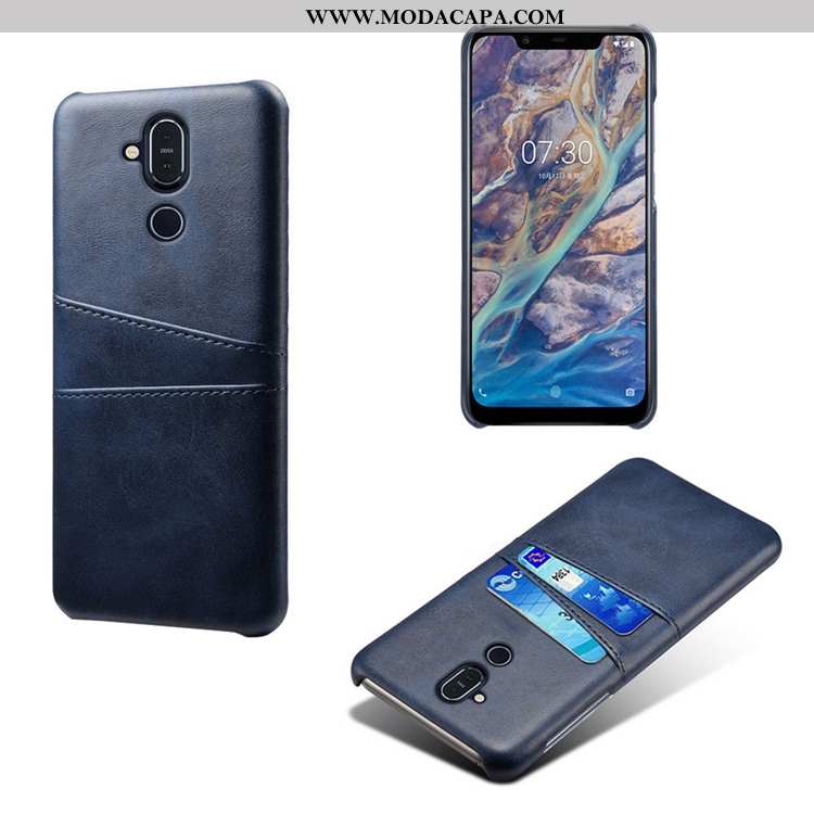 Capas Nokia 8.1 Couro Vaca Antiqueda Criativas Telinha Super Slim Baratos