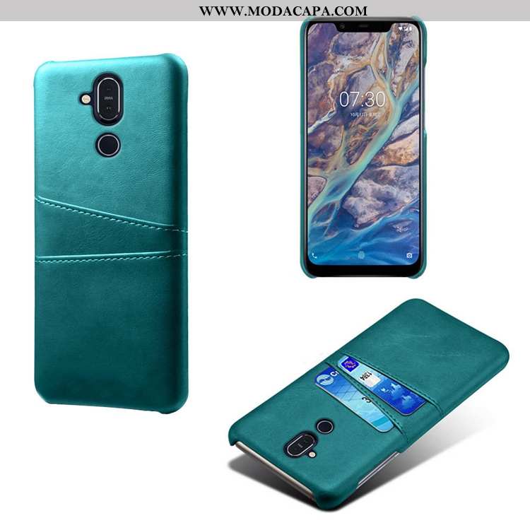 Capas Nokia 8.1 Couro Vaca Antiqueda Criativas Telinha Super Slim Baratos