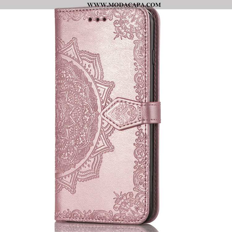 Capa Nokia 8.1 Couro Soft Completa Telemóvel Protetoras Rosa Cover Barato