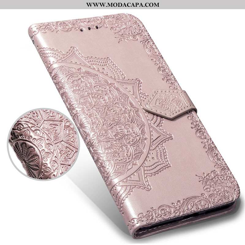 Capa Nokia 8.1 Couro Soft Completa Telemóvel Protetoras Rosa Cover Barato