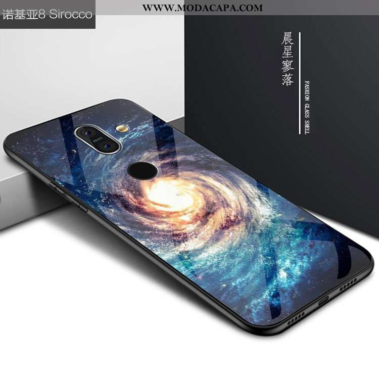 Capas Nokia 8 Sirocco Tendencia Cases Preto Personalizada Vidro Telemóvel Online