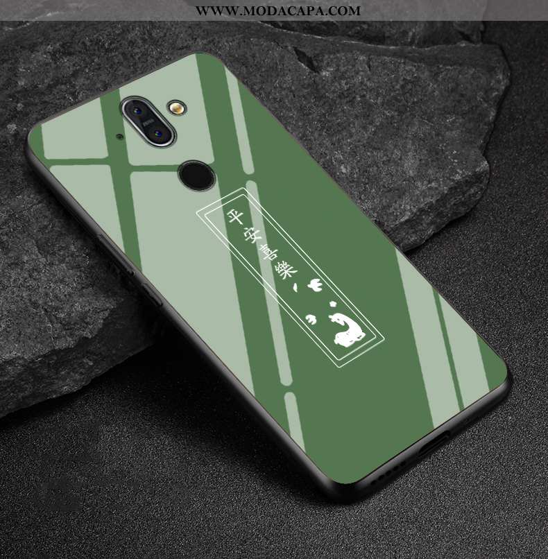 Capa Nokia 8 Sirocco Fosco Telemóvel Vidro Verde Antiqueda Capas Cases Baratos