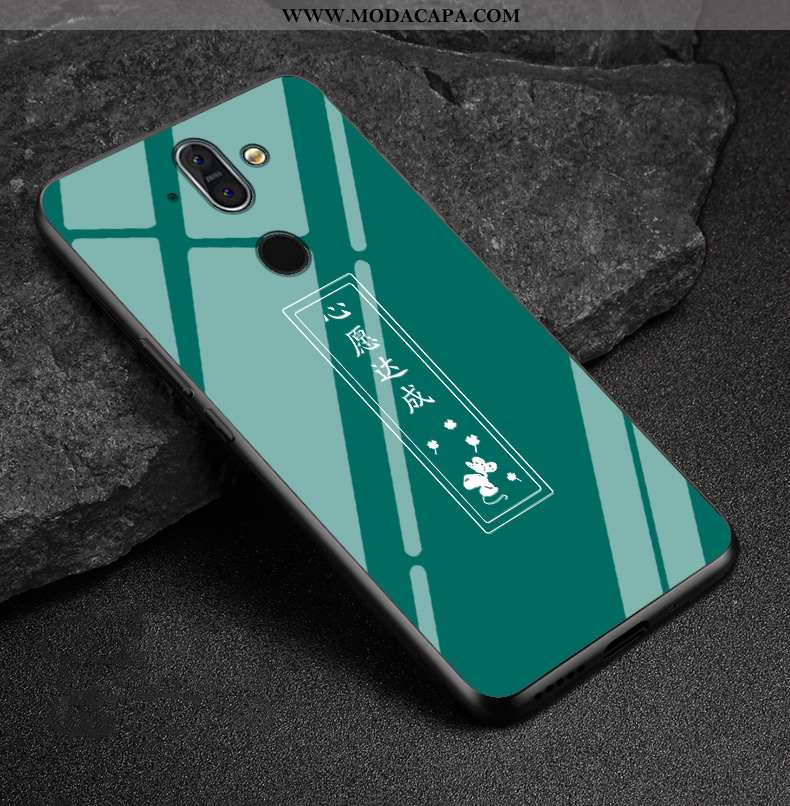 Capa Nokia 8 Sirocco Fosco Telemóvel Vidro Verde Antiqueda Capas Cases Baratos