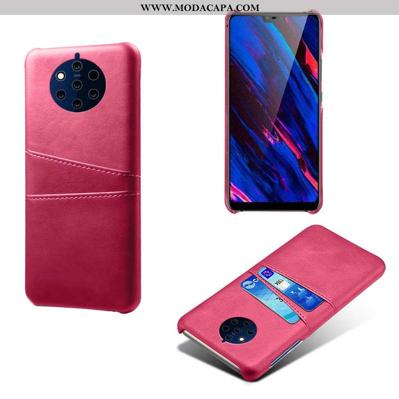 Capa Nokia 9 Pureview Couro Pu Cinza Telemóvel Antiqueda Capas Online