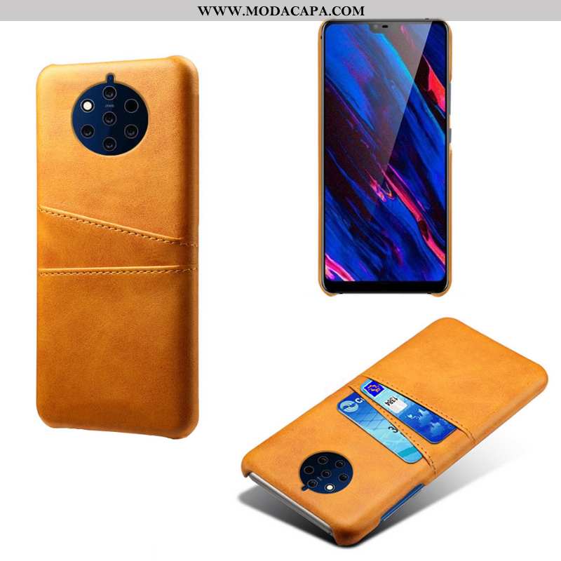 Capa Nokia 9 Pureview Couro Pu Cinza Telemóvel Antiqueda Capas Online