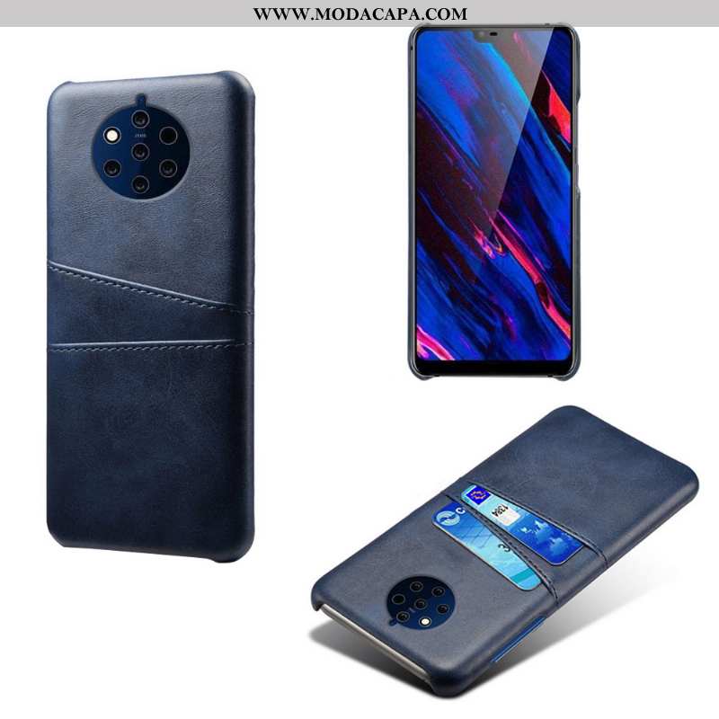 Capa Nokia 9 Pureview Couro Pu Cinza Telemóvel Antiqueda Capas Online