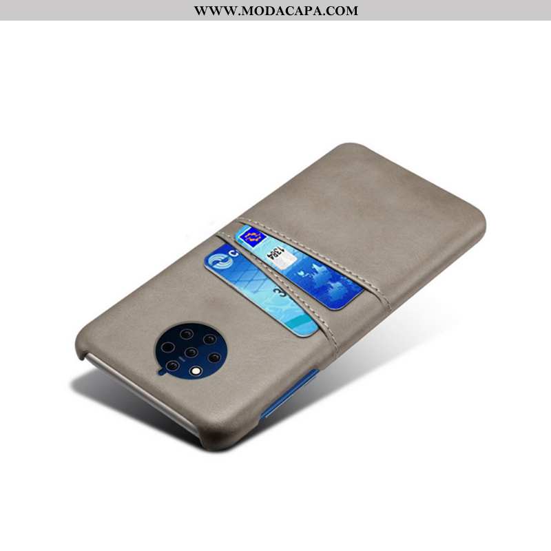 Capa Nokia 9 Pureview Couro Pu Cinza Telemóvel Antiqueda Capas Online