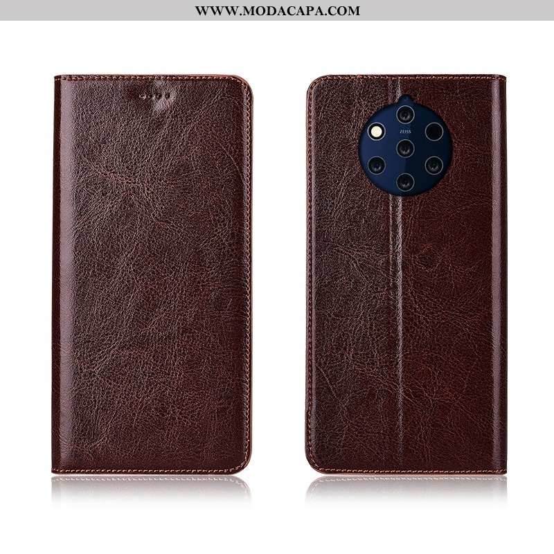 Capas Nokia 9 Pureview Silicone Antiqueda Amarelo Soft Completa Couro Baratas