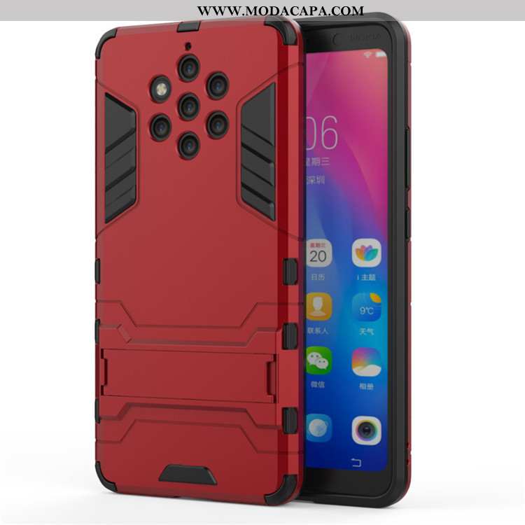 Capas Nokia 9 Pureview Protetoras Suporte Invisivel Telemóvel Cases Dourada Online