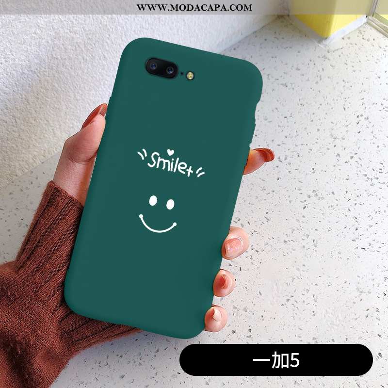 Capa Oneplus 5 Tendencia Protetoras Minimalista Silicone Telemóvel Moda Verde Comprar