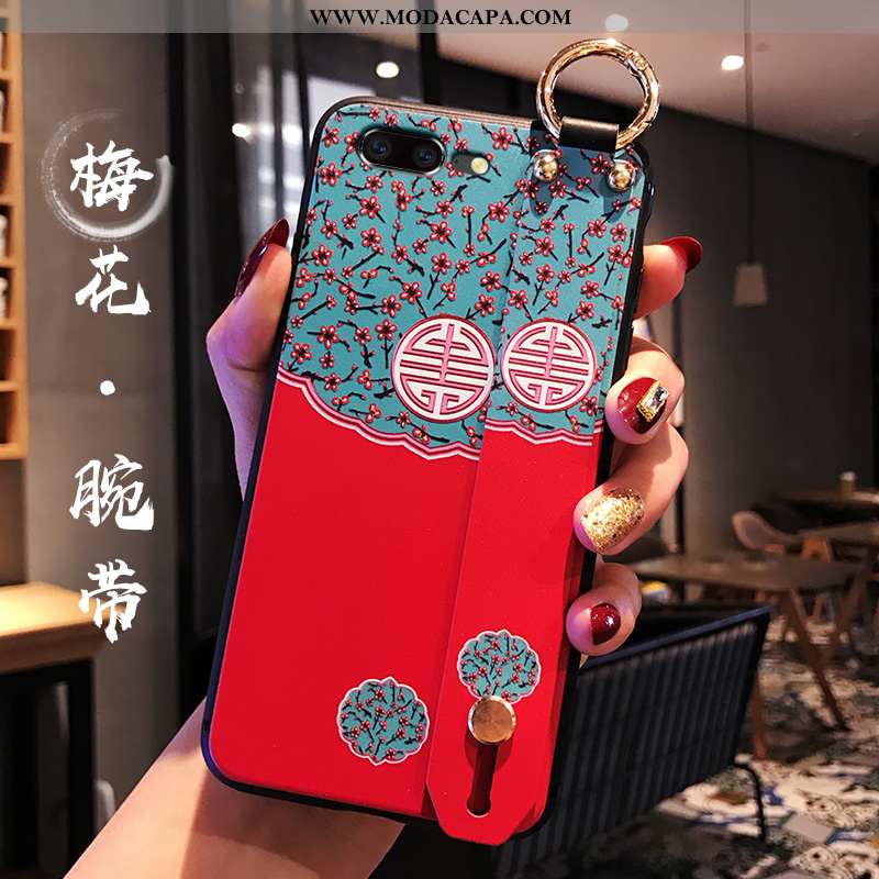 Capa Oneplus 5 Protetoras Malha Tendencia Vermelho Antiqueda Vintage Completa Barato