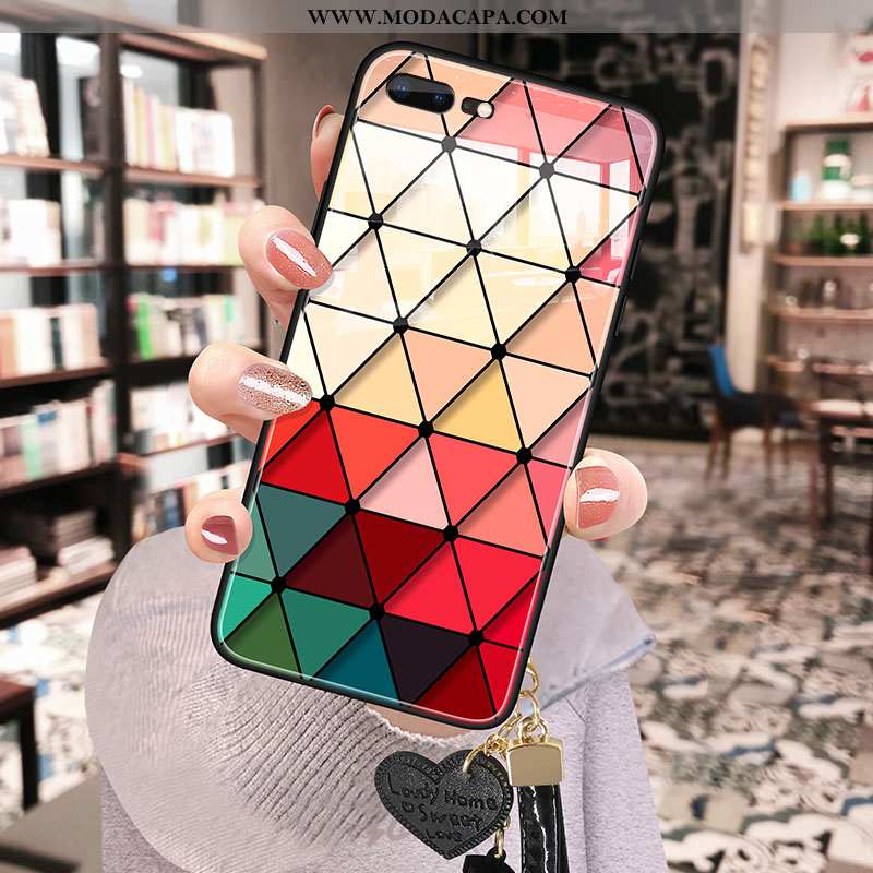 Capas Oneplus 5 Soft Malha Telemóvel Vidro Colorido Vermelho Baratos