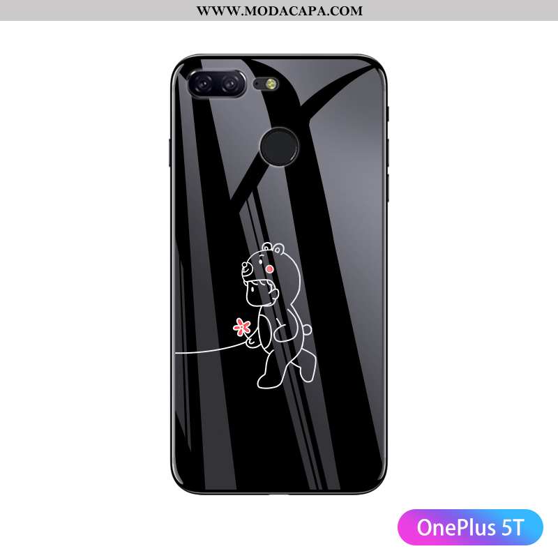 Capas Oneplus 5t Tendencia Telemóvel Vidro Slim Preto Super Barato