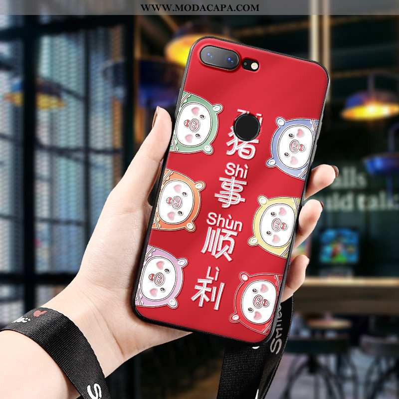 Capas Oneplus 5t Personalizada Cordao Soft Completa Super Vermelho Baratas