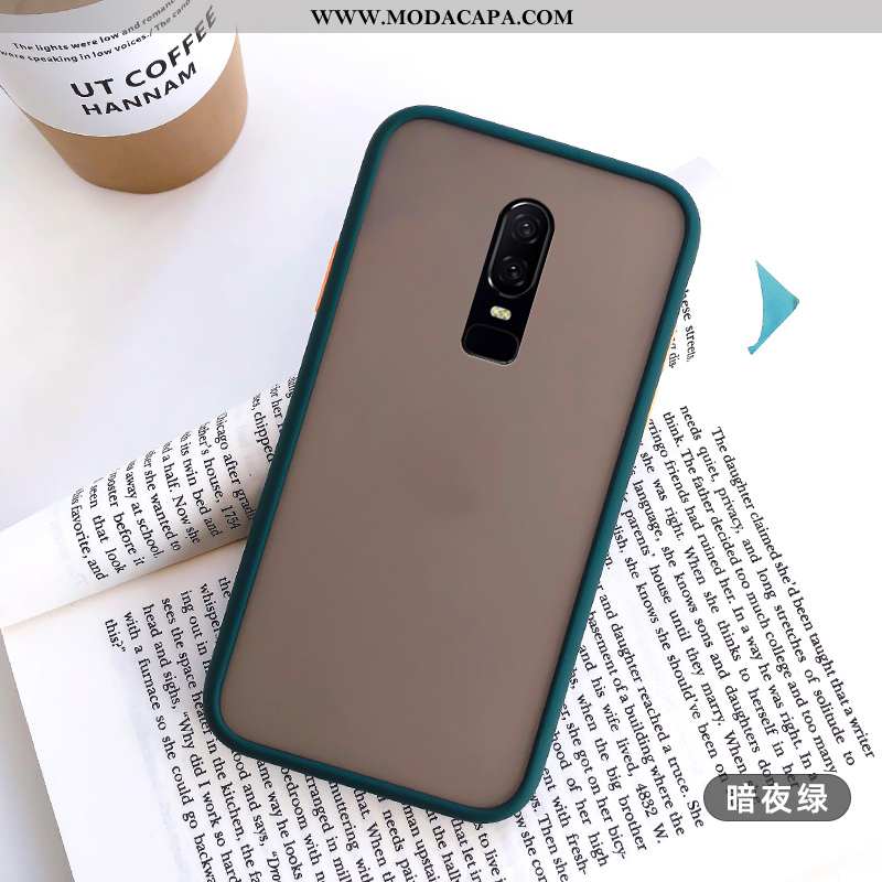 Capa Oneplus 6 Tendencia Fosco Malha Capas Azul Completa Cases Online