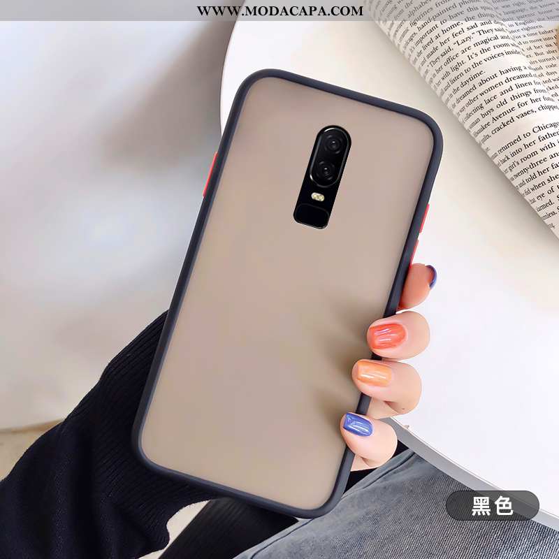 Capa Oneplus 6 Tendencia Fosco Malha Capas Azul Completa Cases Online