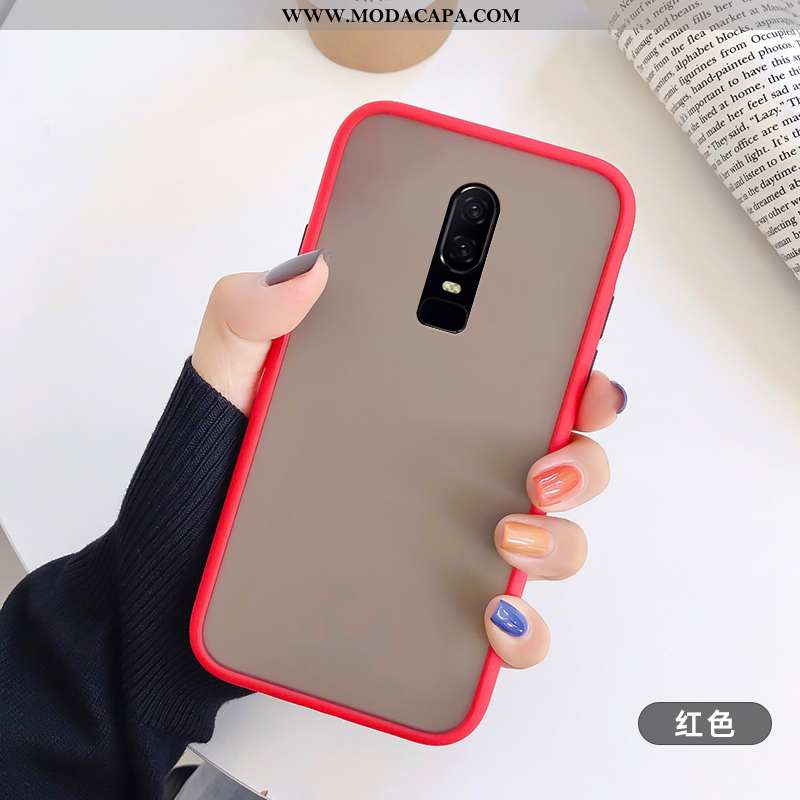 Capa Oneplus 6 Tendencia Fosco Malha Capas Azul Completa Cases Online