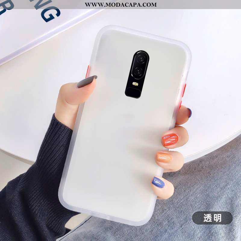 Capa Oneplus 6 Tendencia Fosco Malha Capas Azul Completa Cases Online