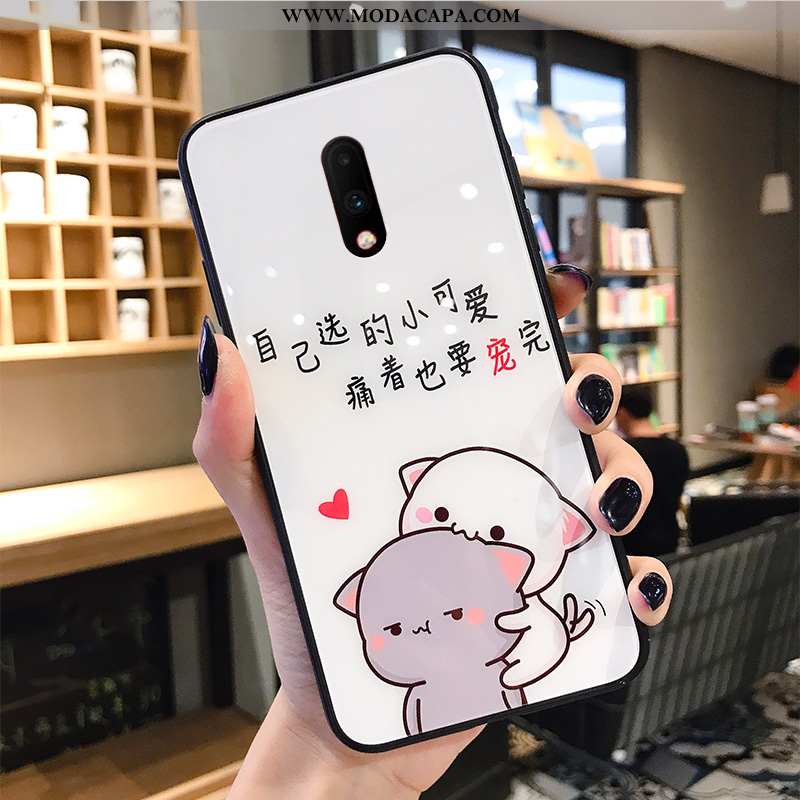 Capas Oneplus 6 Criativas Telemóvel Desenho Animado Casal Pequena Malha Vidro Baratos