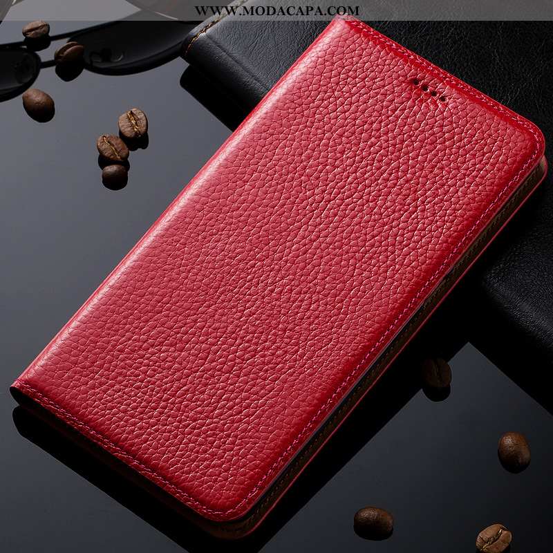 Capas Oneplus 6 Protetoras Cover Vermelho Telemóvel Couro Legitimo Cases Couro Venda