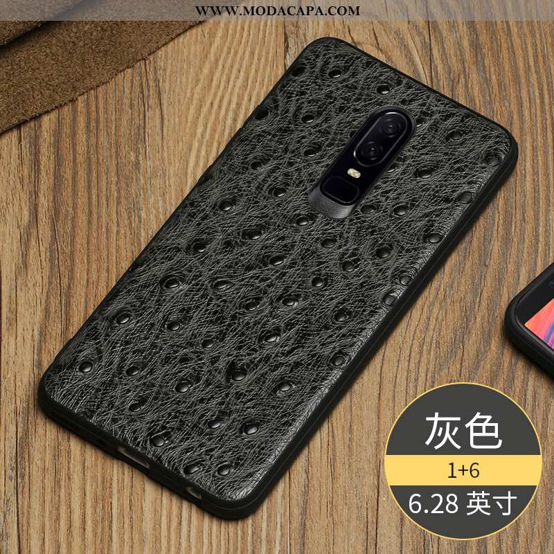 Capa Oneplus 6 Couro Cases Tendencia Antiqueda Luxo Capas Personalizado Promoção