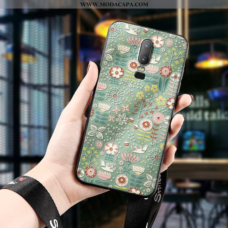 Capas Oneplus 6 Protetoras Cases Telemóvel Fofas Verde Simples Promoção