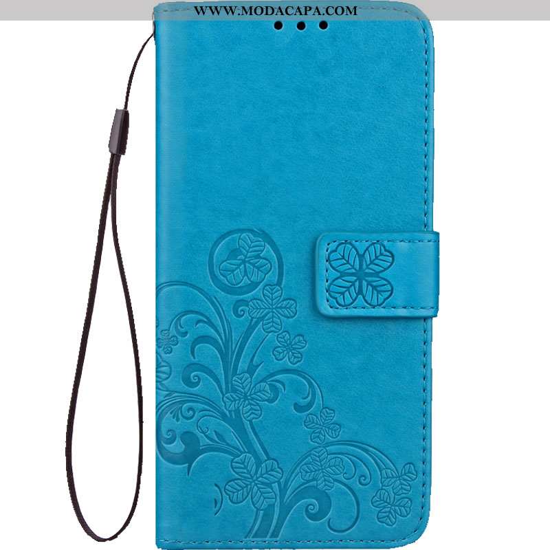 Capas Oneplus 6 Couro Completa Azul Cover Protetoras Antiqueda Promoção