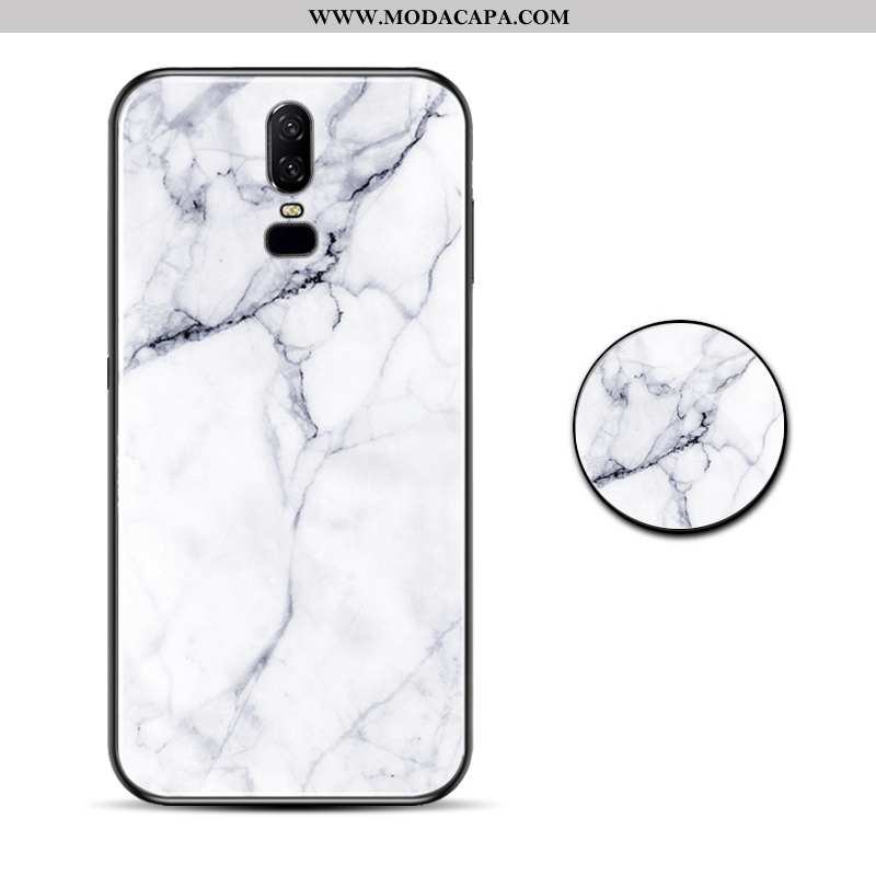 Capa Oneplus 6 Vidro Telemóvel Roxa Marmore Criativas Cases Frente Baratos