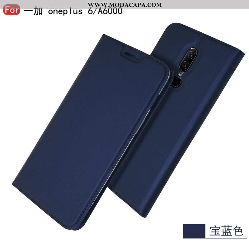 Capas Oneplus 6 Protetoras Couro Suporte Cover Antiqueda Negócio Baratas