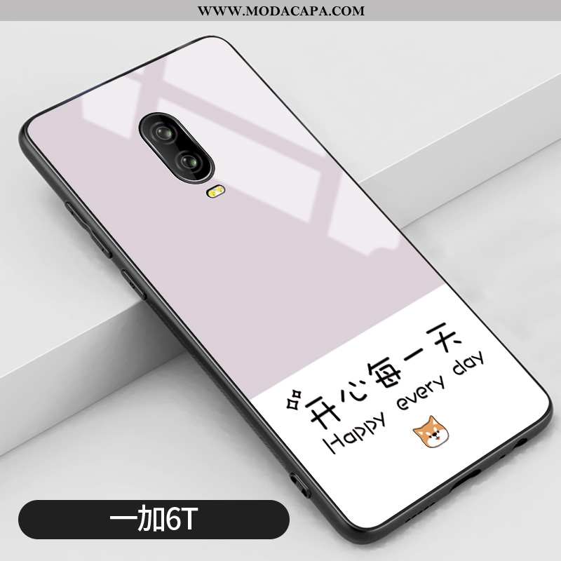 Capas Oneplus 6t Protetoras Tendencia Malha Roxa Telinha Minimalista Completa Venda