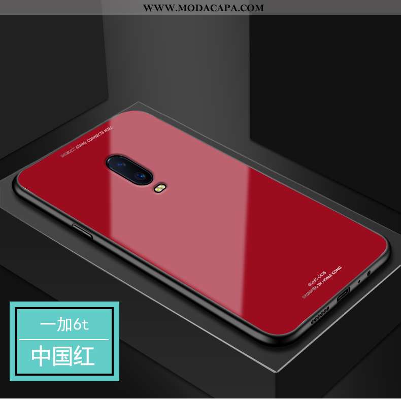 Capa Oneplus 6t Protetoras Telemóvel Vidro Capas Completa Cases Vermelho Venda