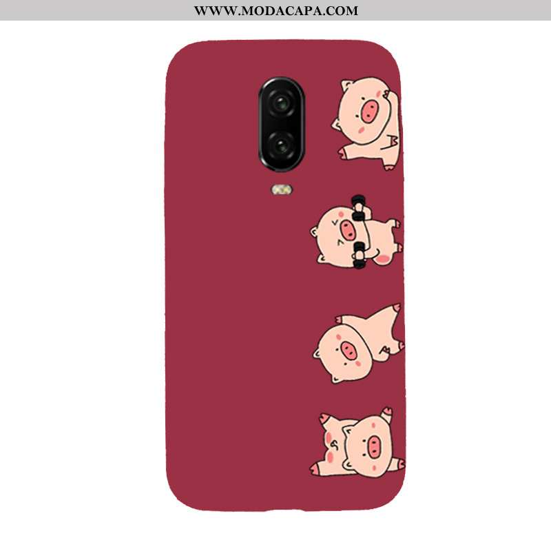 Capas Oneplus 6t Slim Desenho Animado Fosco Antiqueda Silicone Completa Casal Venda