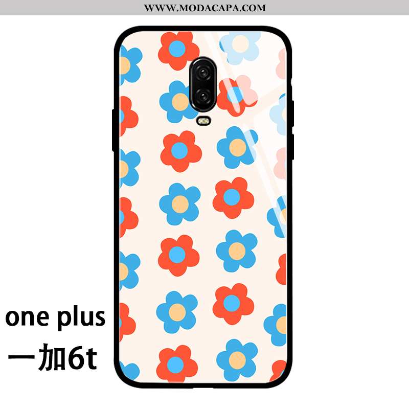 Capa Oneplus 6t Personalizada Capas Vermelho Azul Silicone Protetoras Vidro Baratos