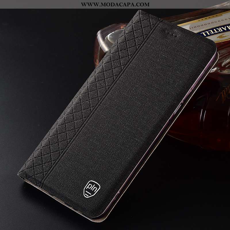 Capa Oneplus 6t Couro Antiqueda Telemóvel Cases Preto Protetoras Capas Baratas