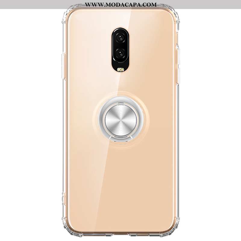 Capas Oneplus 6t Transparente Completa Aço Antiqueda Pu Branco Invisivel Venda