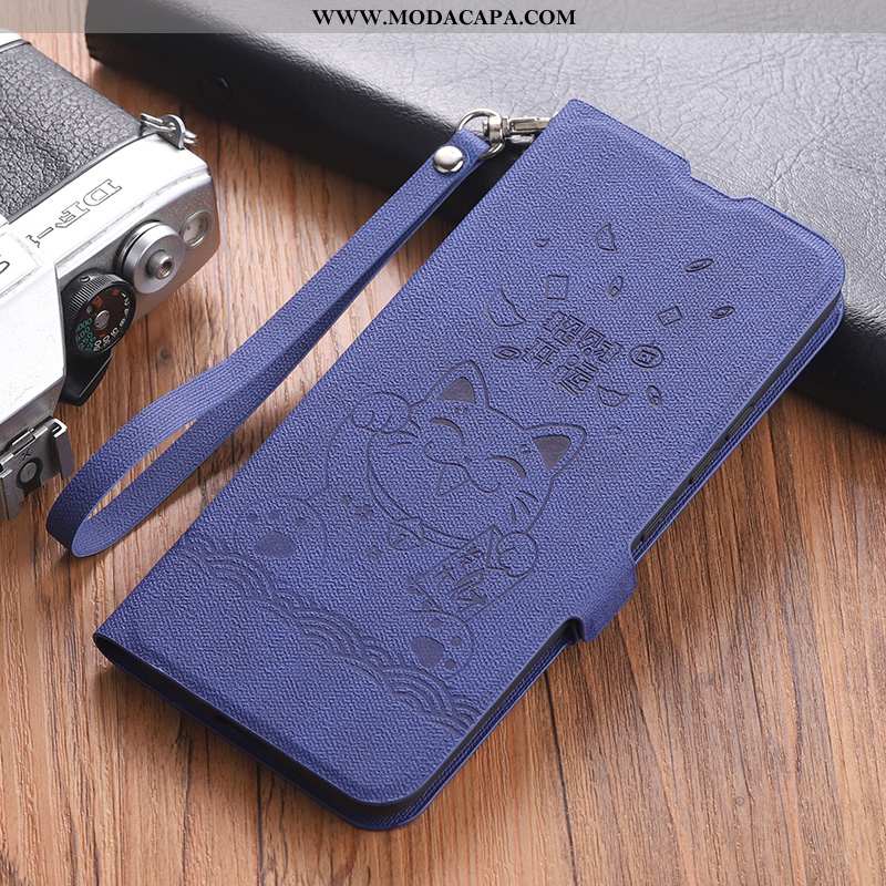 Capas Oneplus 7 Personalizado Tendencia Azul Escuro Silicone Antiqueda Cover Couro Venda