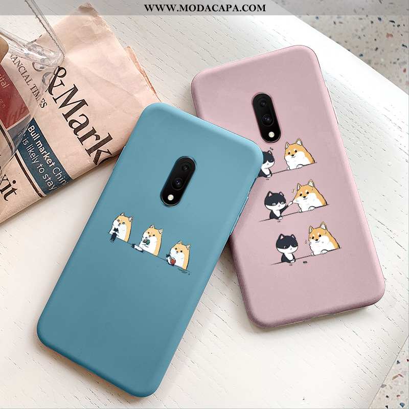 Capas Oneplus 7 Desenho Animado Outono Fosco Novas Personalizada Azul Cases Baratos