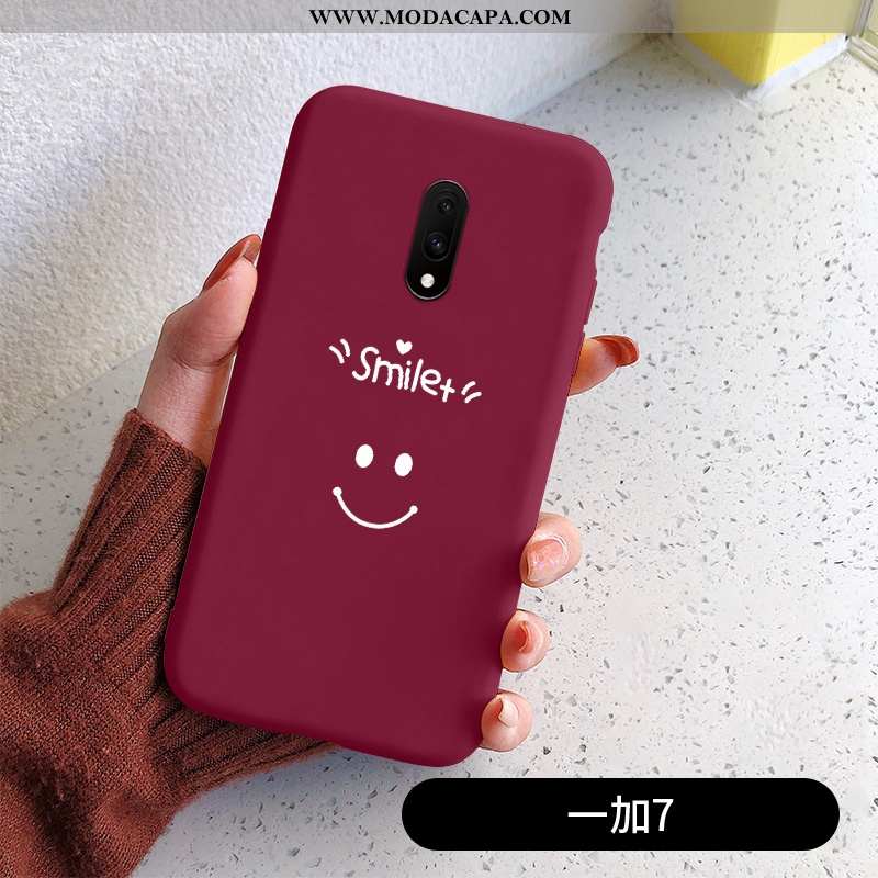 Capa Oneplus 7 Silicone Capas Antiqueda Moda Protetoras Vermelho Cases Comprar