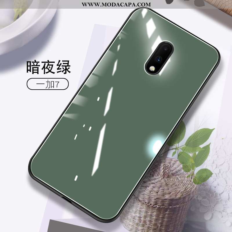 Capas Oneplus 7 Protetoras Vidro Antiqueda Verde Malha Criativas Completa Venda