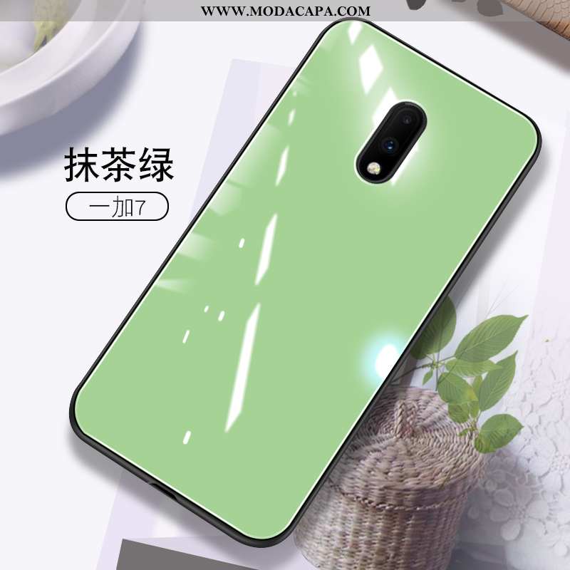 Capas Oneplus 7 Protetoras Vidro Antiqueda Verde Malha Criativas Completa Venda