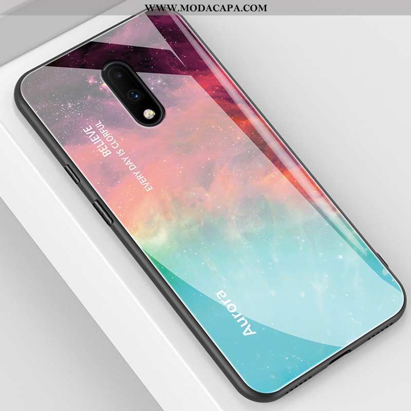 Capas Oneplus 7 Silicone Criativas Azul Telemóvel Fosco Super Tendencia Online