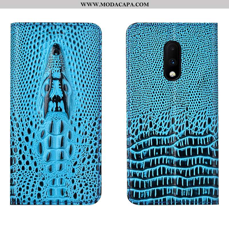 Capas Oneplus 7 Couro Genuíno Completa Antiqueda Telemóvel Crocs Cover Baratos