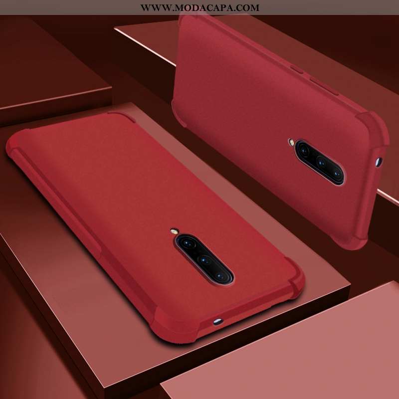 Capas Oneplus 7 Pro Clara Silicone Completa Telemóvel Antiqueda Roxa Barato