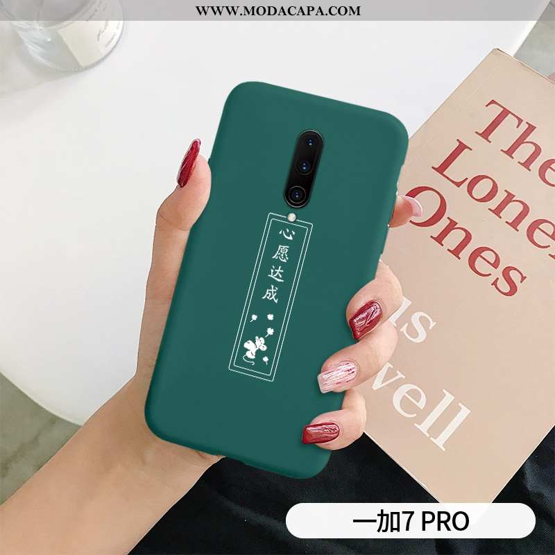 Capas Oneplus 7 Pro Fosco Moda Verde Slim Coração Soft Vermelho Baratas