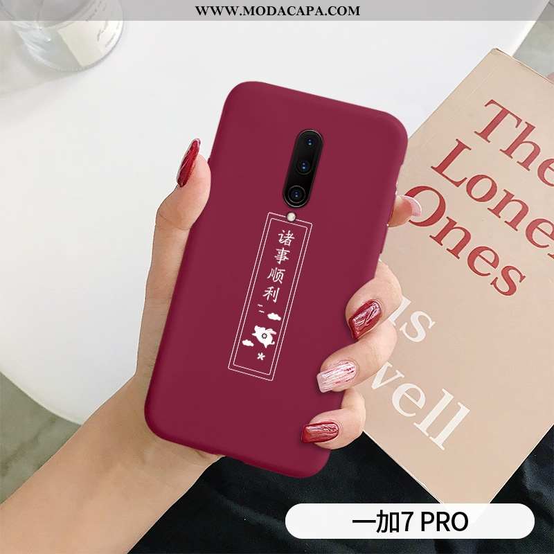 Capas Oneplus 7 Pro Fosco Moda Verde Slim Coração Soft Vermelho Baratas