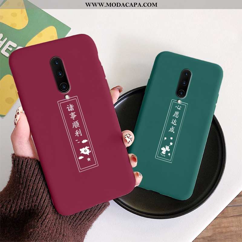 Capas Oneplus 7 Pro Fosco Moda Verde Slim Coração Soft Vermelho Baratas