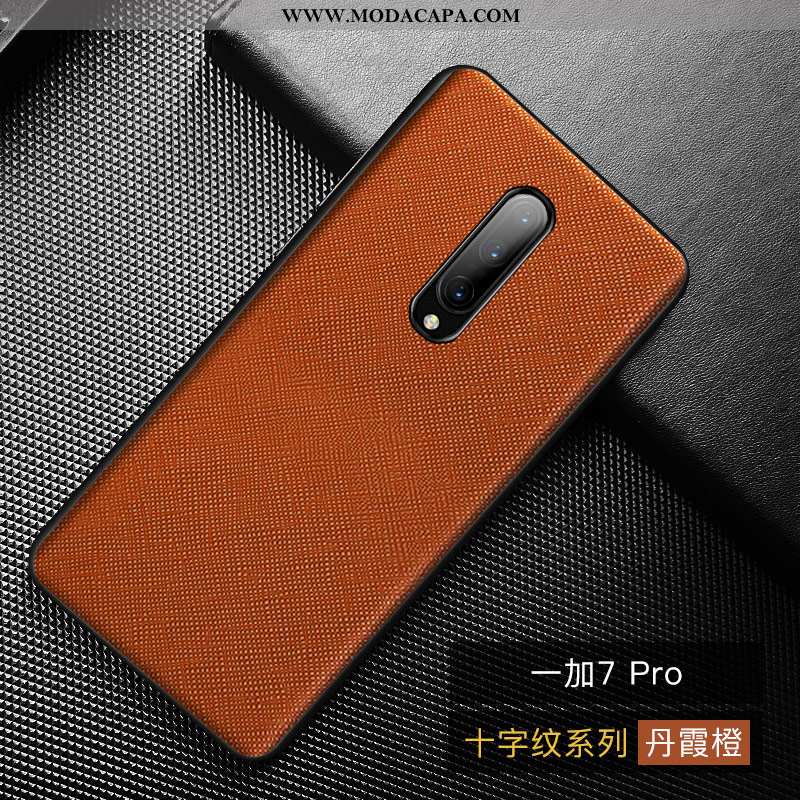 Capa Oneplus 7 Pro Couro Genuíno Layer Capas Couro Vaca Business Cases Venda