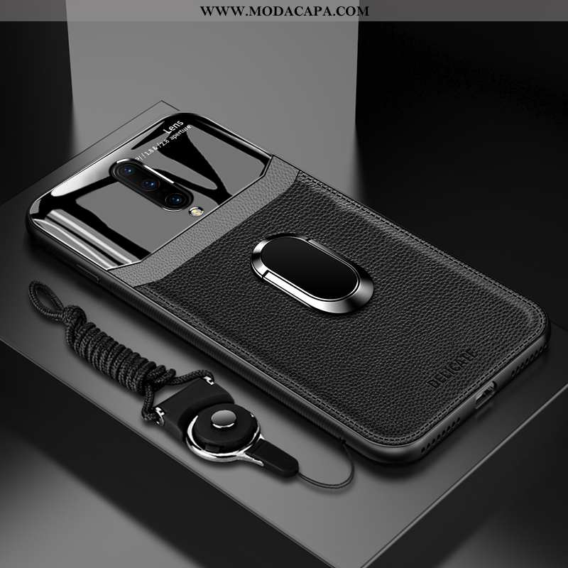 Capa Oneplus 7 Pro Personalizado Antiqueda Preto Silicone Criativas Couro Soft Barato