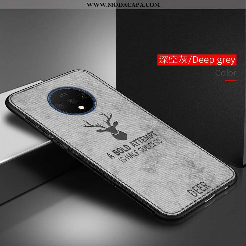 Capas Oneplus 7t Moda Fosco Super Personalizada Malha Cinza Antiqueda Baratas